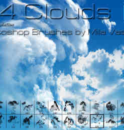 24种极具变化的云朵笔刷