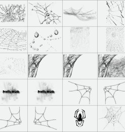 蜘蛛网与水珠子笔刷