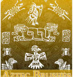 神秘玛雅文化符号笔刷