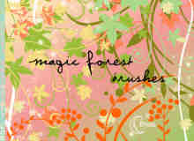 魔法植物森林花纹PS笔刷下载