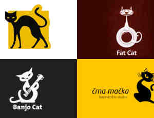 28种融入了猫元素的Logo标志设计