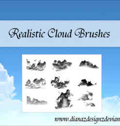 天空中的云朵效果笔刷
