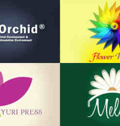 26个各式花的主题logo设计
