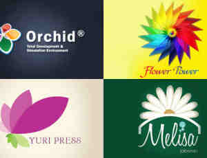 26个各式花的主题logo设计