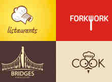 40个餐厅主题式logo设计