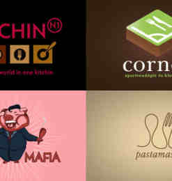 24个美食与餐厅专用型logo标志设计