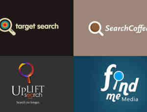 24个搜索主题放大镜logo标志设计