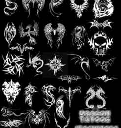 各式酷炫神话纹身图案笔刷