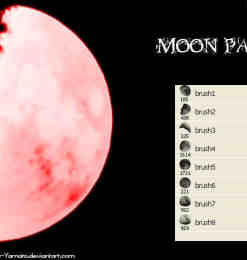 月球的月食月蚀效果笔刷