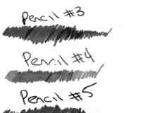 7种铅笔、素描、手绘、水彩笔笔触笔刷