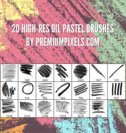 20种仿真式粉笔笔触笔刷