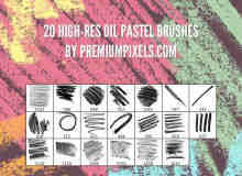 20种仿真式粉笔笔触笔刷