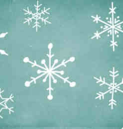 6种冬季雪花、菱形花纹PS笔刷