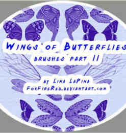 漂亮的蝴蝶翅膀PS笔刷下载 #.2