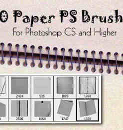 10种真实的纸张类型PS笔刷