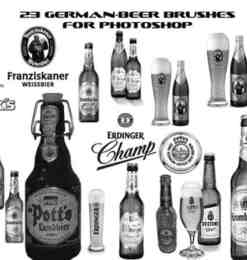 德国名牌啤酒PS笔刷下载