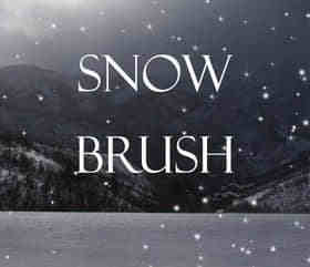 仿真式雪花、雪点、下雪效果笔刷