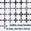 欧式十字架装饰花纹PS笔刷