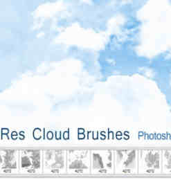 10种大型高分辨率高空白云、云朵PS笔刷下载