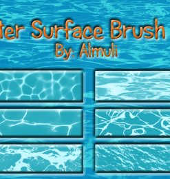 水表明波纹、水面纹理效果Photoshop笔刷下载