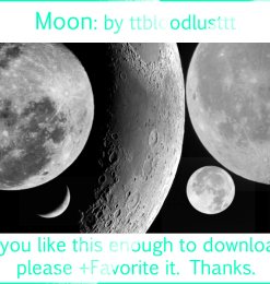 月球、月亮阴晴圆缺photoshop笔刷素材下载