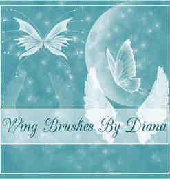 梦幻的蝴蝶、天使、精灵翅膀photoshop笔刷素材
