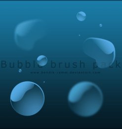 晶莹水滴、水珠子、气泡效果Photoshop笔刷素材