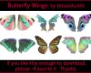 6对漂亮的蝴蝶翅膀photoshop笔刷素材