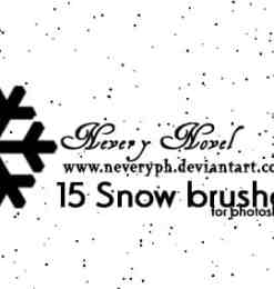 雪花与雪景背景效果photoshop笔刷素材