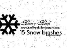 雪花与雪景背景效果photoshop笔刷素材