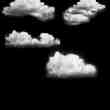 4个真实高分辨率蔚蓝天空白云photoshop笔刷