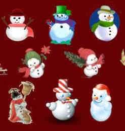 可爱圣诞雪人照片素材-美图秀秀素材包