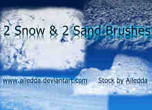 雪地、雪面、岩石表面纹理photoshop笔刷素材
