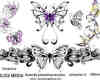 蝴蝶式花纹艺术装饰图案PS笔刷素材