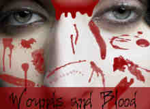 恐怖流血伤口、伤痕效果photoshop笔刷素材