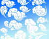 中国卡通祥云、白云图案、云朵图形photoshop笔刷素材
