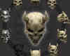 11个来自地狱的恶魔骷髅头美图秀秀素材图片png下载