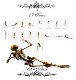 17种各种姿势的骷髅人骨骼造型美图秀秀Png素材下载 #.2
