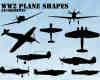 二战飞机剪影photoshop自定义形状素材 .csh 下载