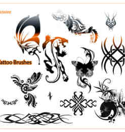 人体纹身、纹饰、刺青图案photoshop笔刷素材