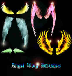 梦幻光影天使、恶魔羽翼翅膀photoshop笔刷素材