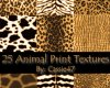 25种豹纹、斑点纹理、动物皮毛photoshop笔刷素材下载