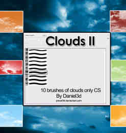 10种真实的免费云朵、云彩、天空、蓝天photoshop笔刷素材