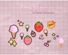 卡哇伊卡通草莓、饼干、小星星、冰欺凌美图秀秀png图片素材