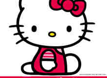 【PNG透明格式】卡哇伊Hello Kitty 猫咪美图秀秀素材包下载