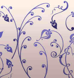 优雅的艺术花卉墙壁花纹装饰PS笔刷素材