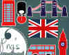 6个英国元素图案PNG美图秀秀素材下载