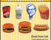 肯德基、麦当劳元素汉堡包、薯条包、可乐饮料美图秀秀素材下载