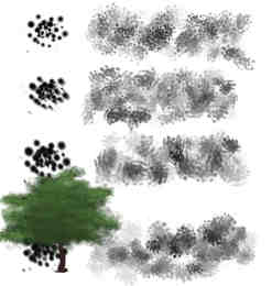 CG植物树叶绘画Photoshop笔刷素材
