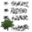 CG植物树叶绘画Photoshop笔刷素材